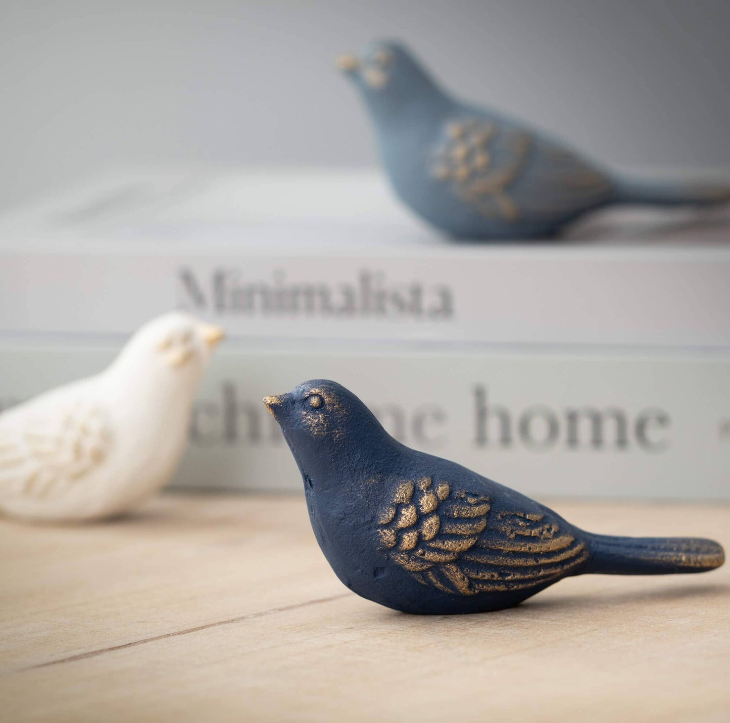 Color-Washed Bird Figurine
