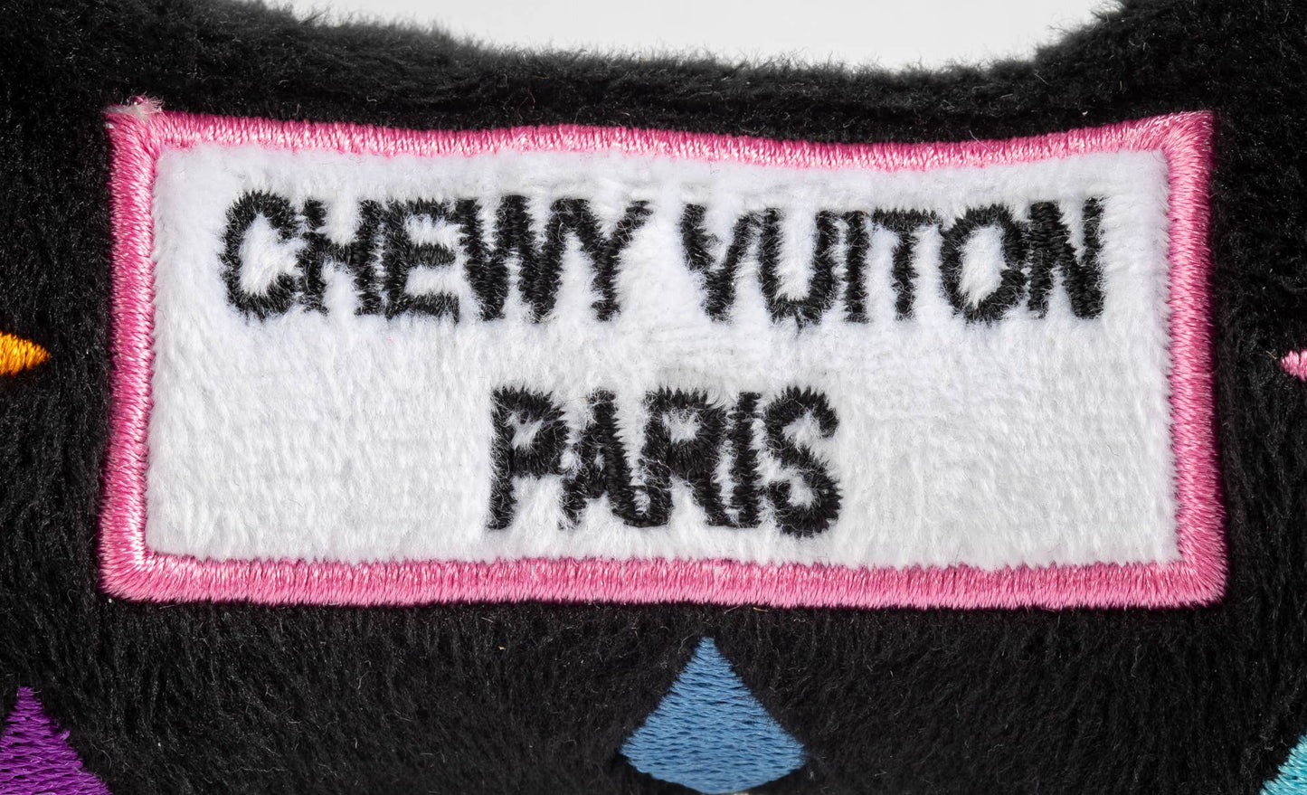 Black Chewy Vuiton Bone Dog Toy