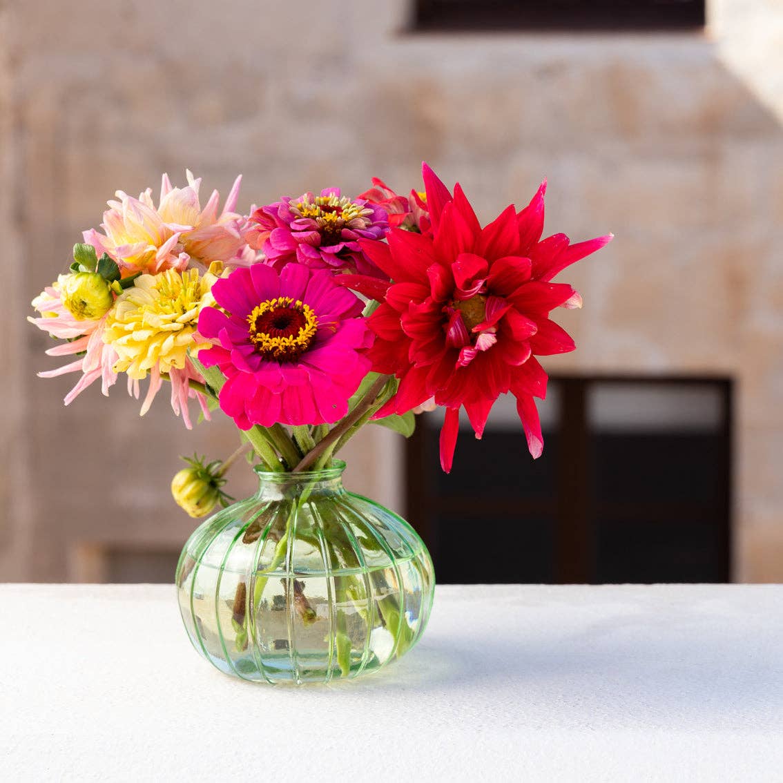 Green Round Vase