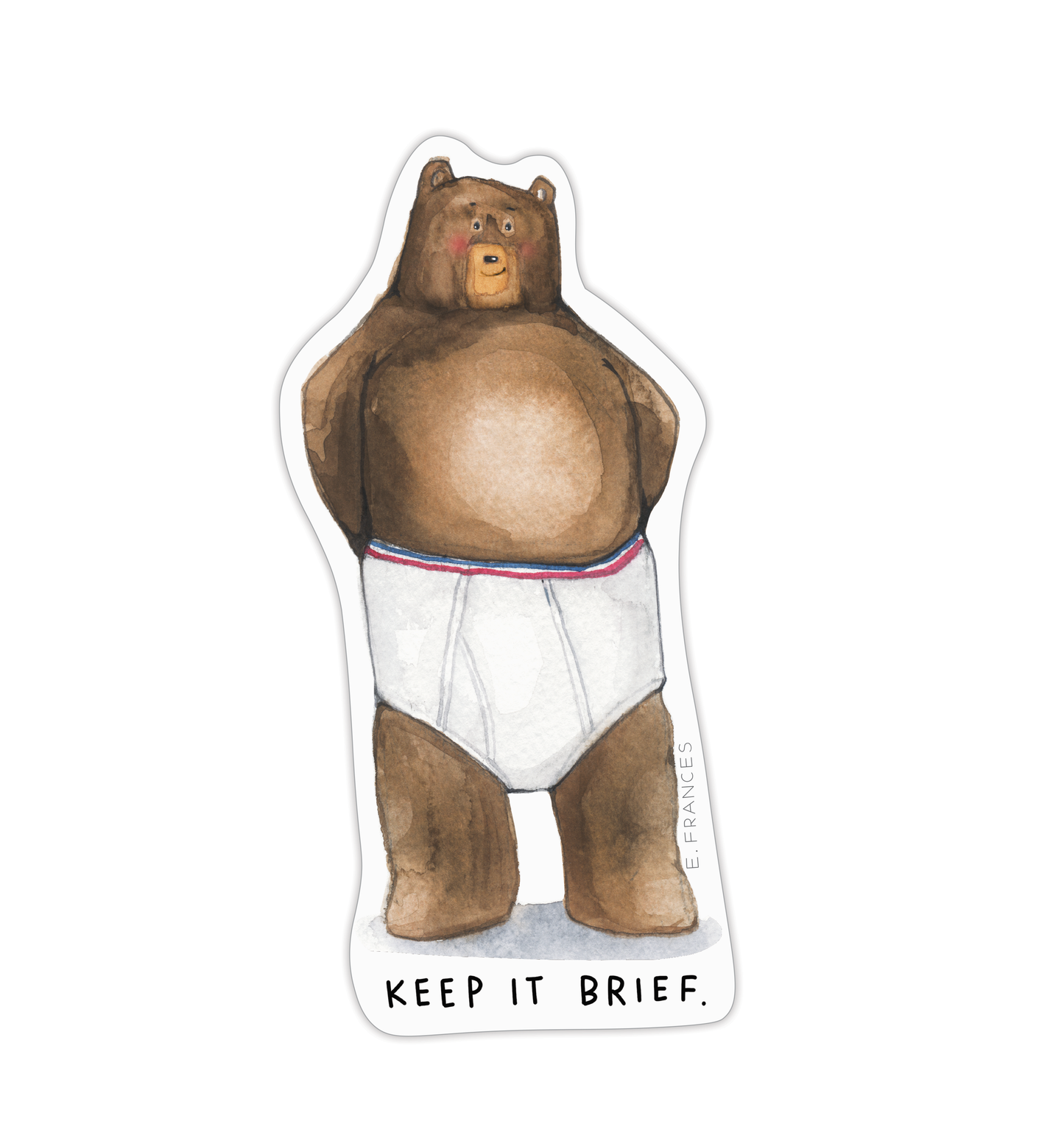 Brief Bear Sticker