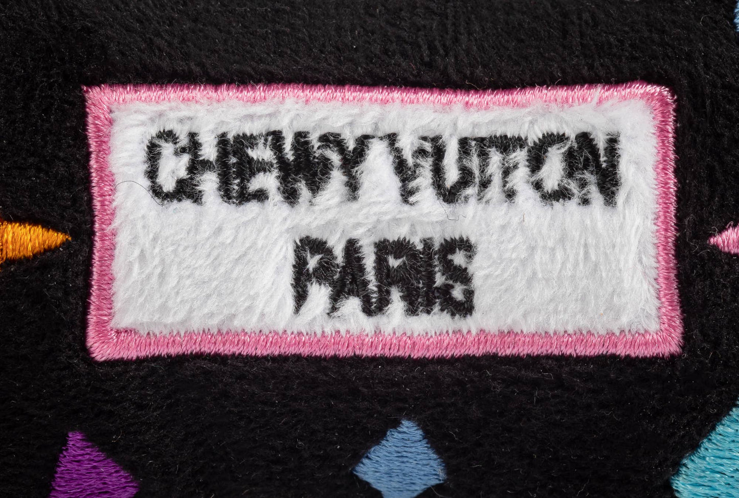 Black Chewy Vuiton Bone Dog Toy