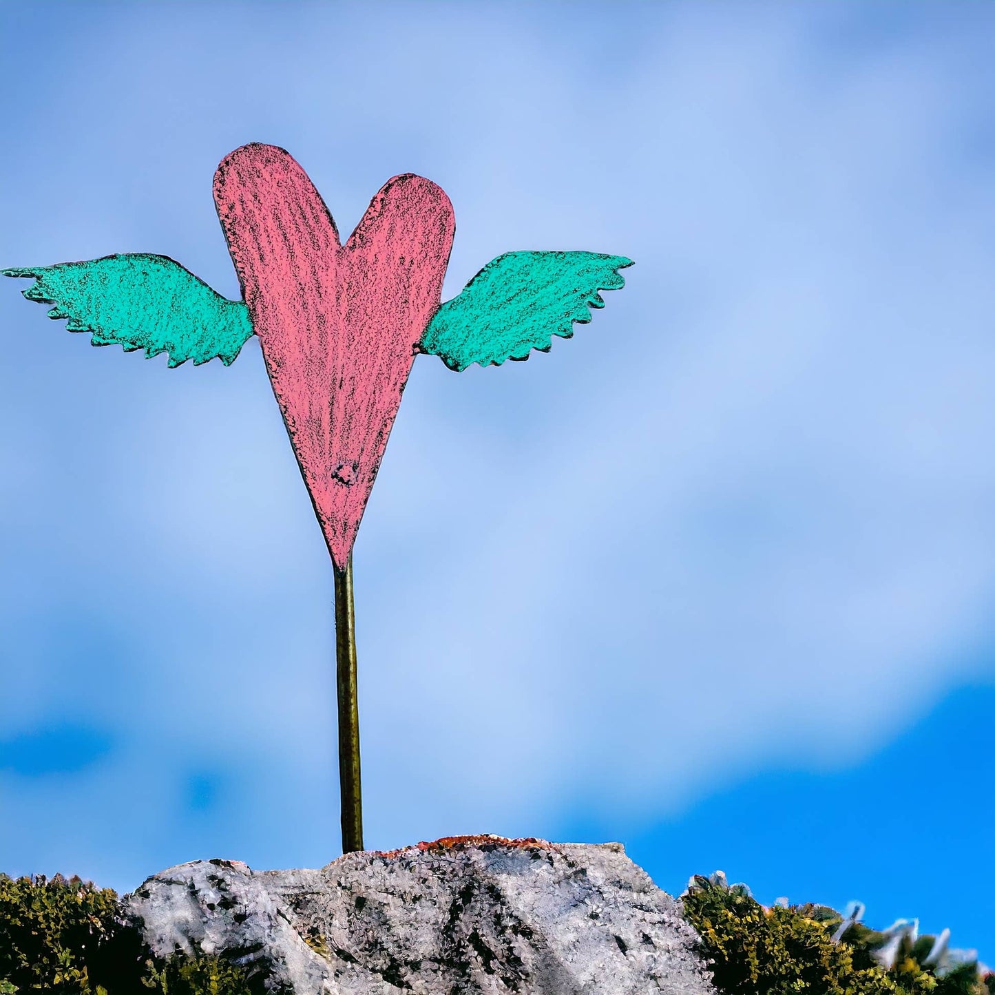 Winged Heart Stake