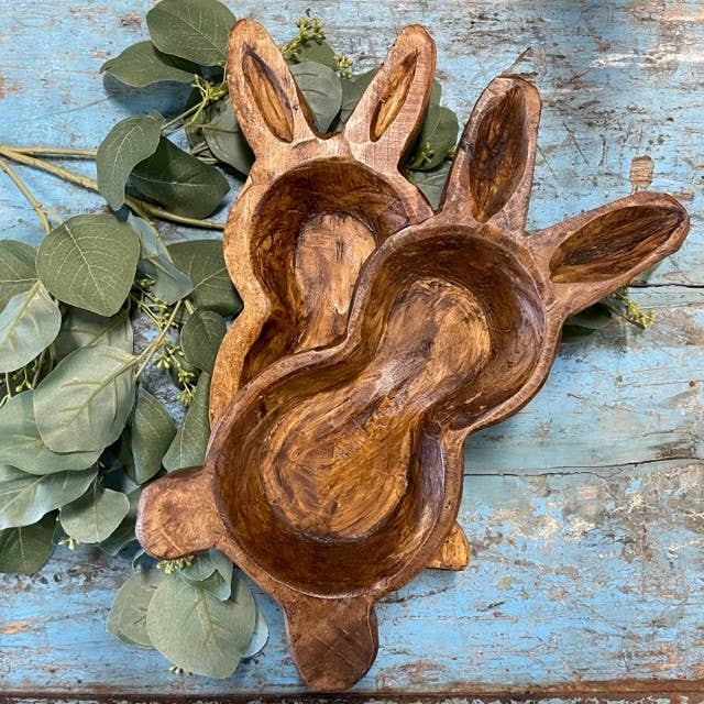 Bunny Wood Bowl