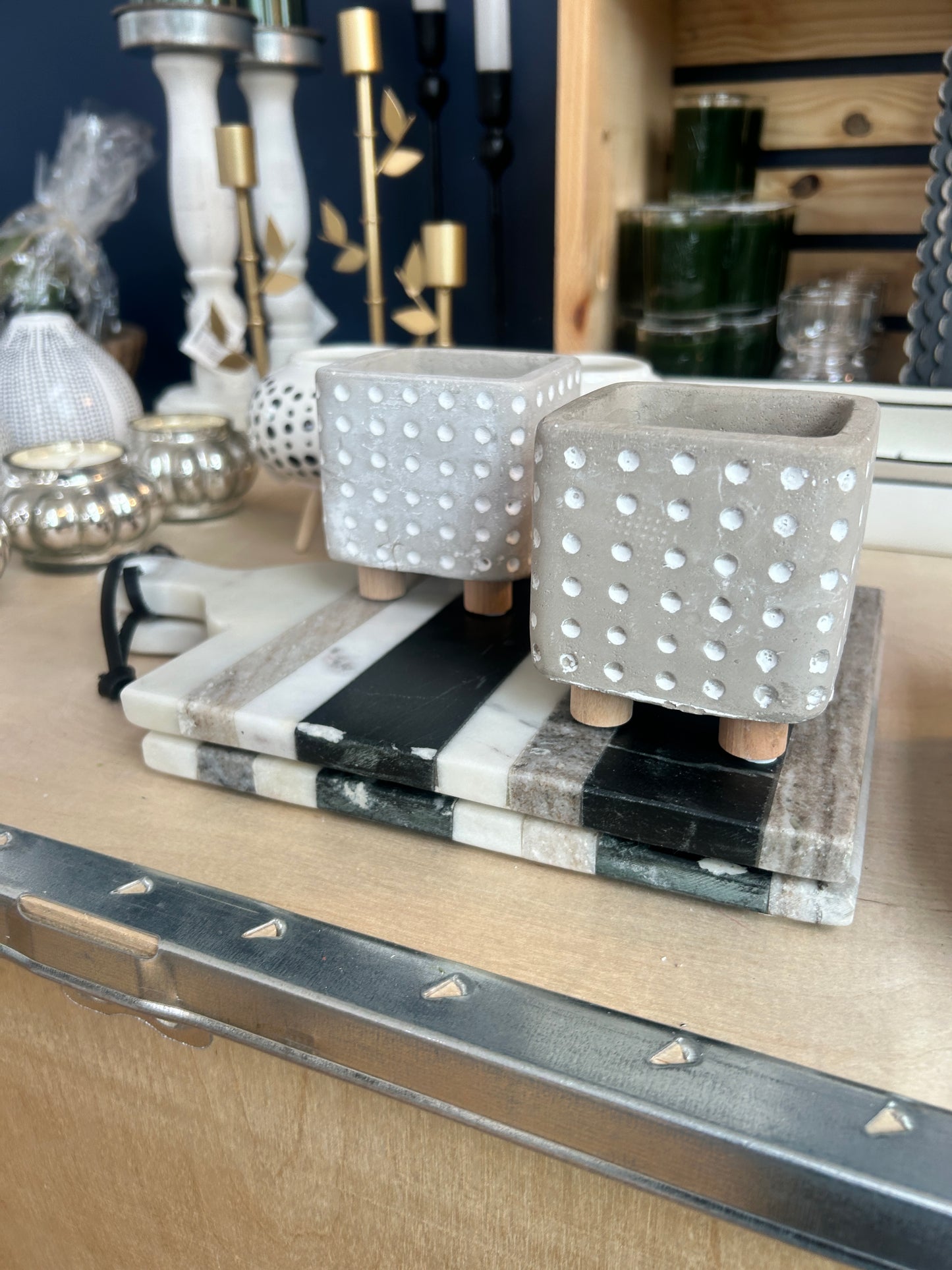 Square Polka Dot Vase
