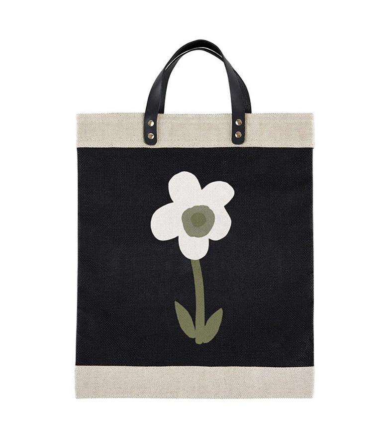 Black Flower Tote