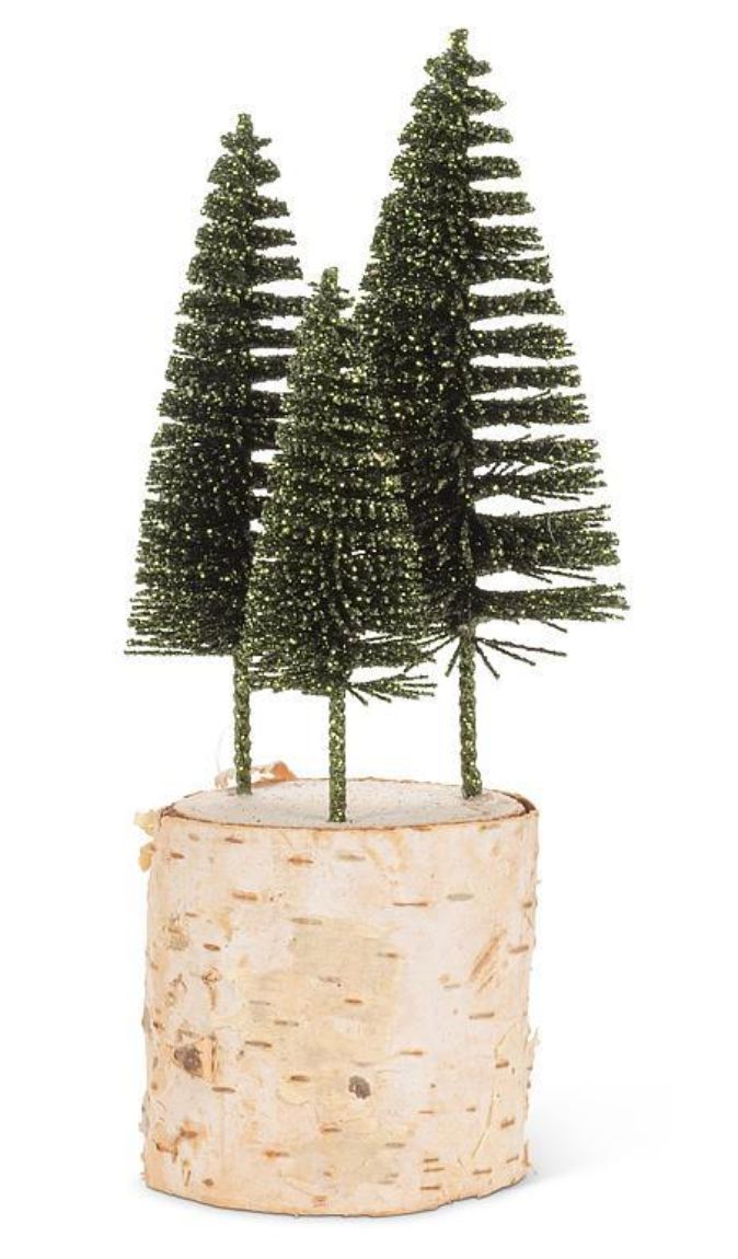 Log with Glitter Forest