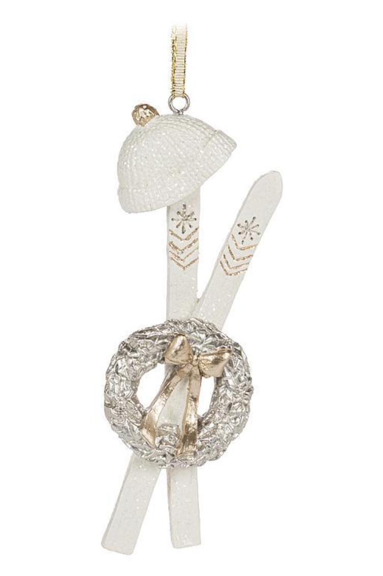 Gold Skis Ornament