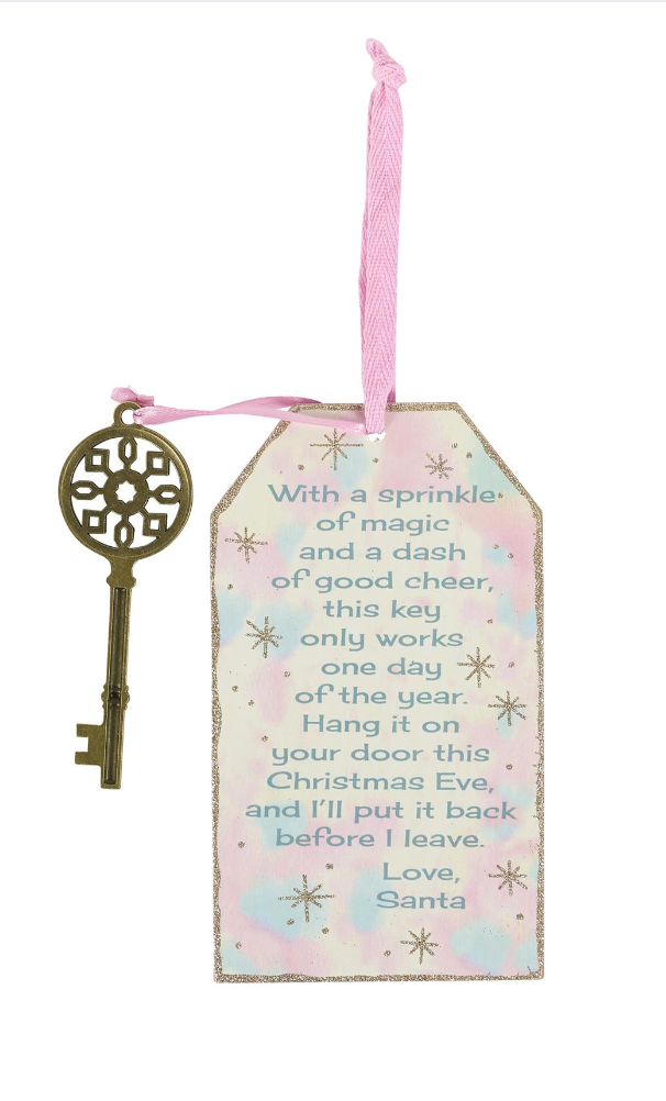Pastel Santa Key Ornament