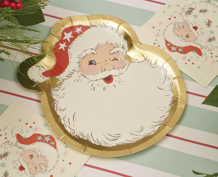 Vintage Santa Plates