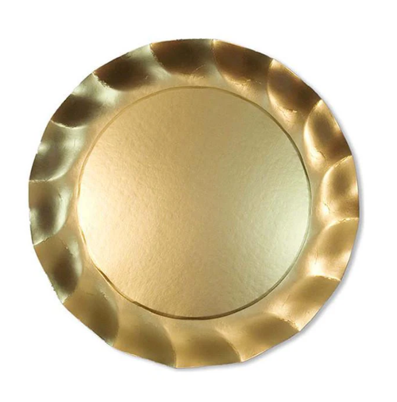 Wavy Gold Charger Plates