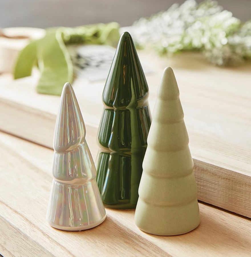 Green Ceramic Tree Set