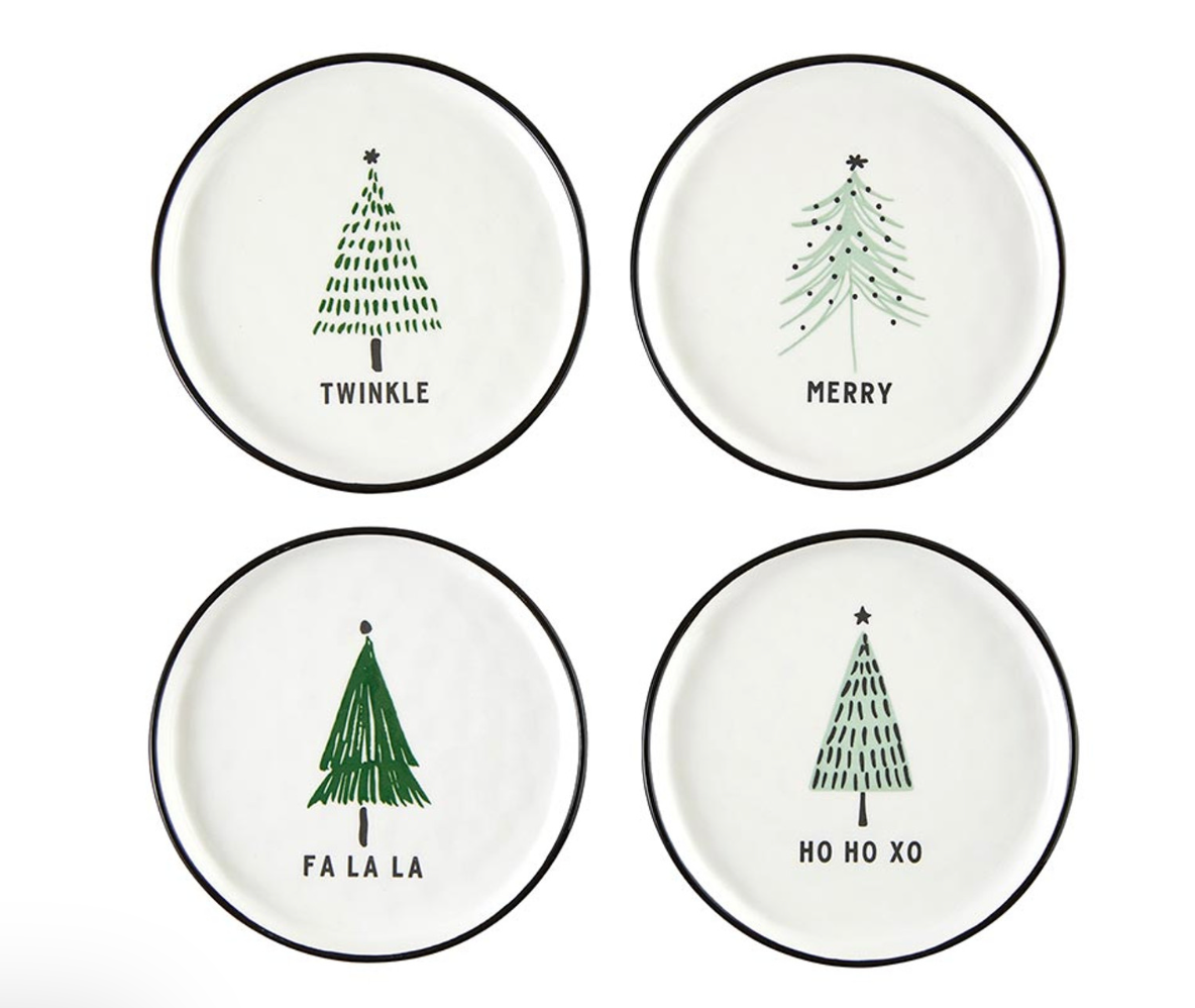 Green Holiday Plate Set