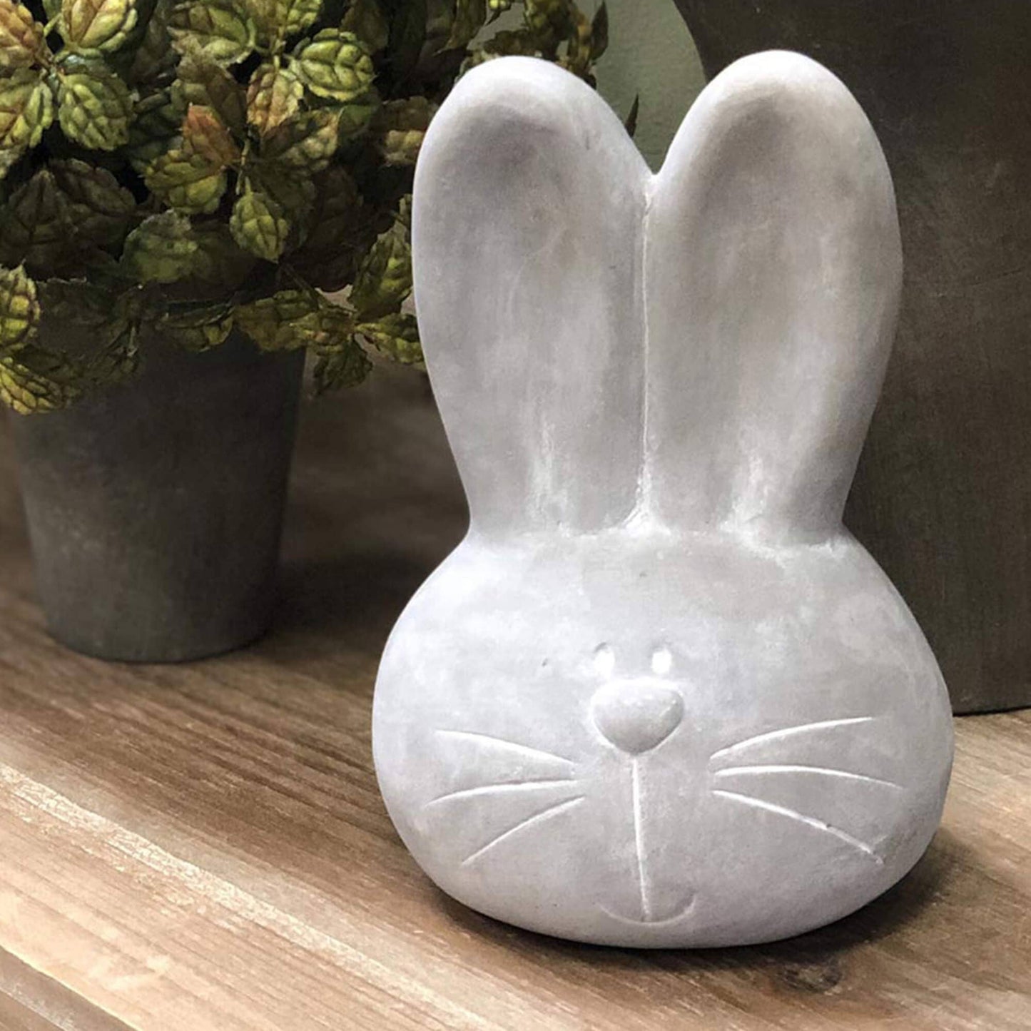 Cement Bunny Head