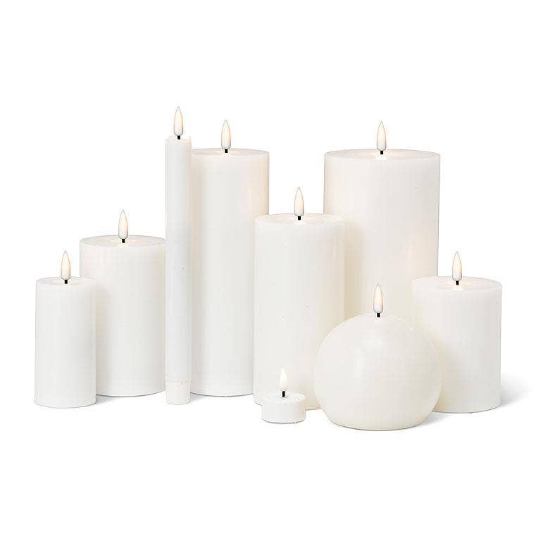 White LED Pillar Candle