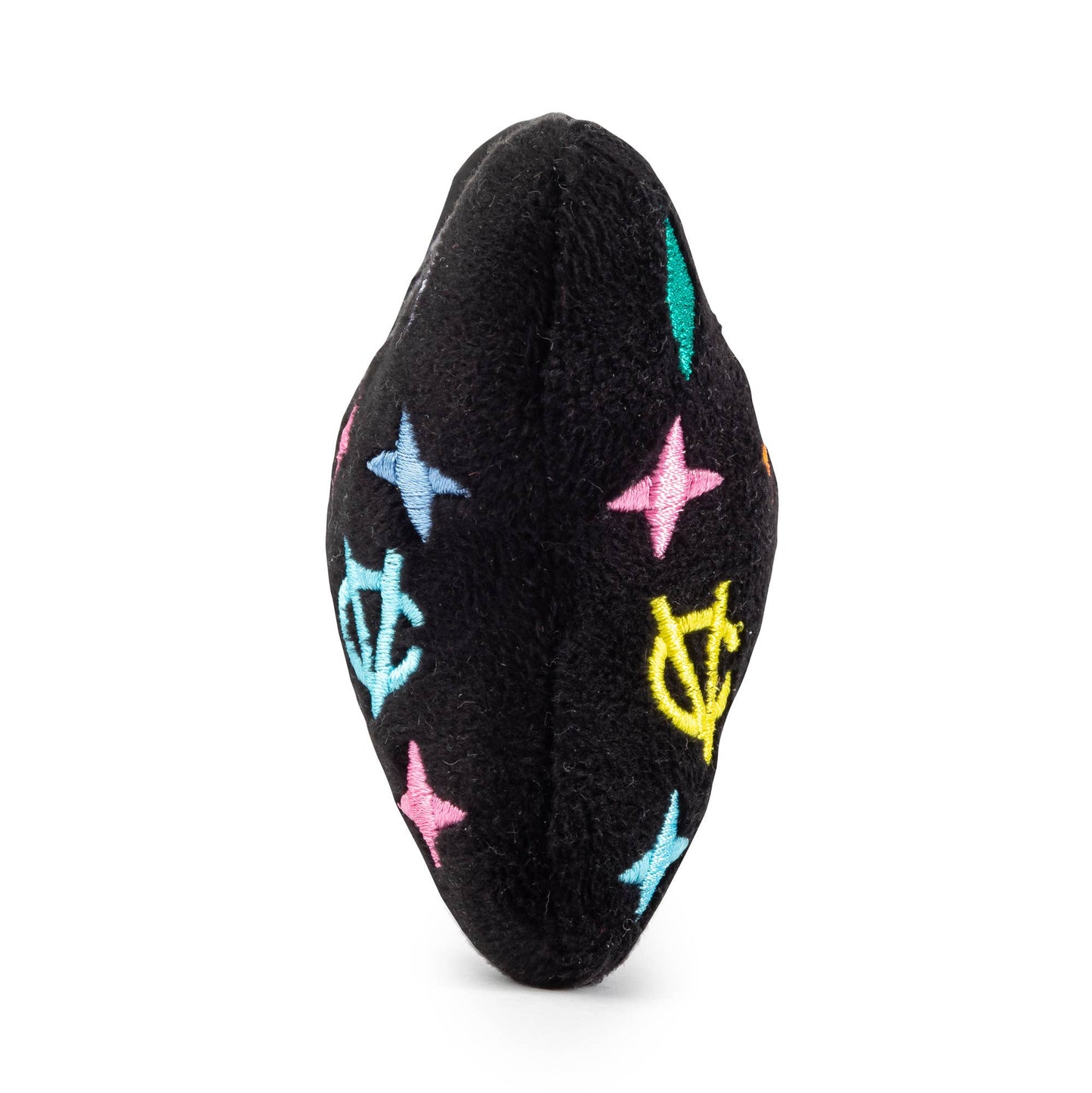 Black Chewy Vuiton Bone Dog Toy