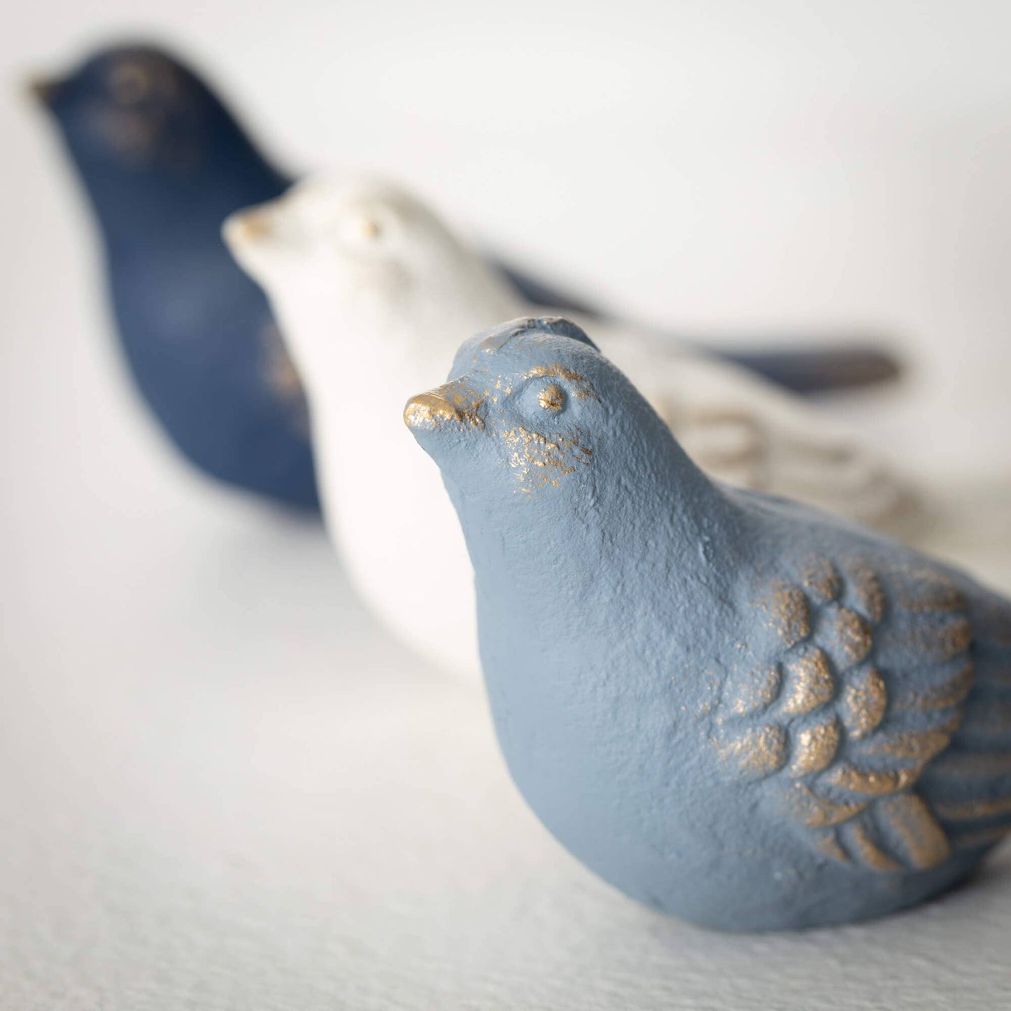 Color-Washed Bird Figurine