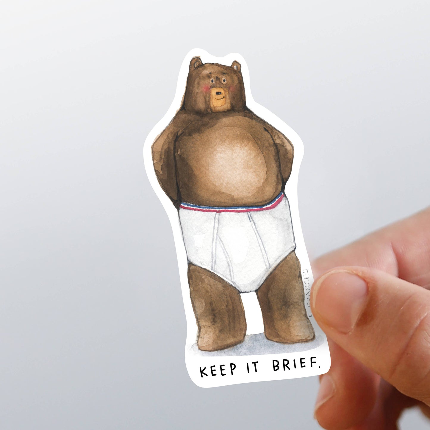 Brief Bear Sticker