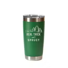 Christmas Real Thick And Sprucy Tumbler in BLACK