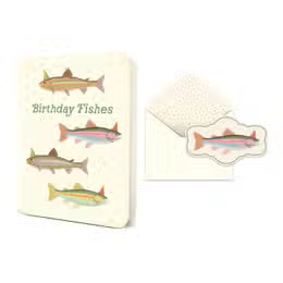 Birthday Fishes Deluxe Greeting Card