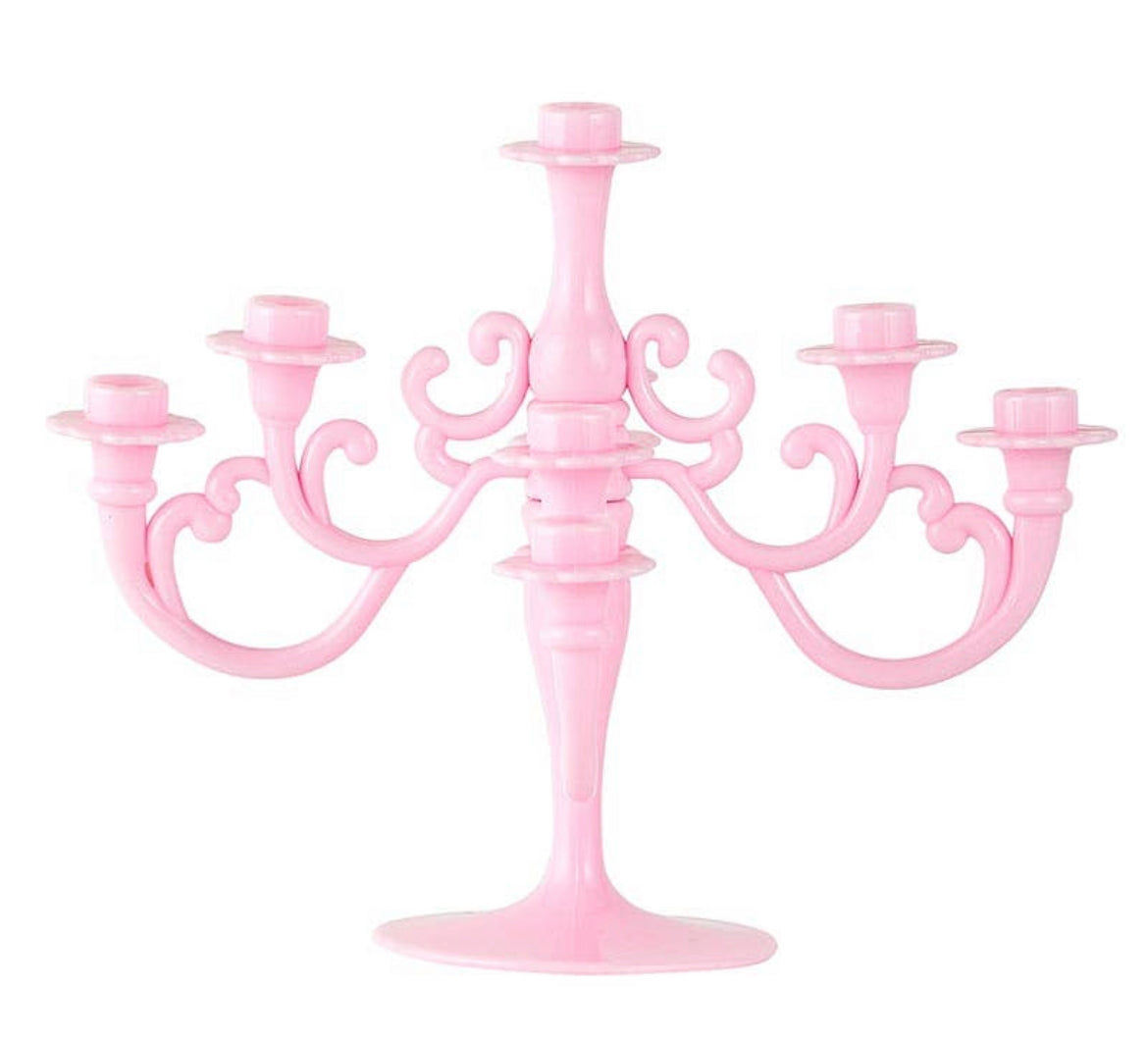 Candelabra Cake Topper - Pink