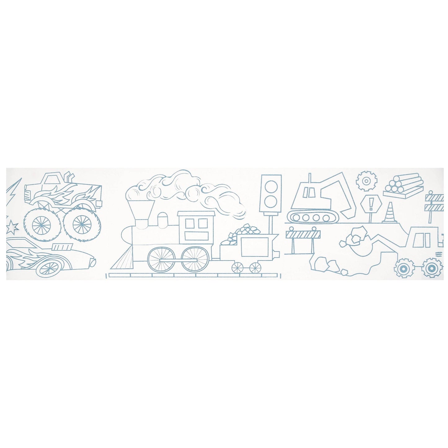 Construction & Cars Colouring Roll