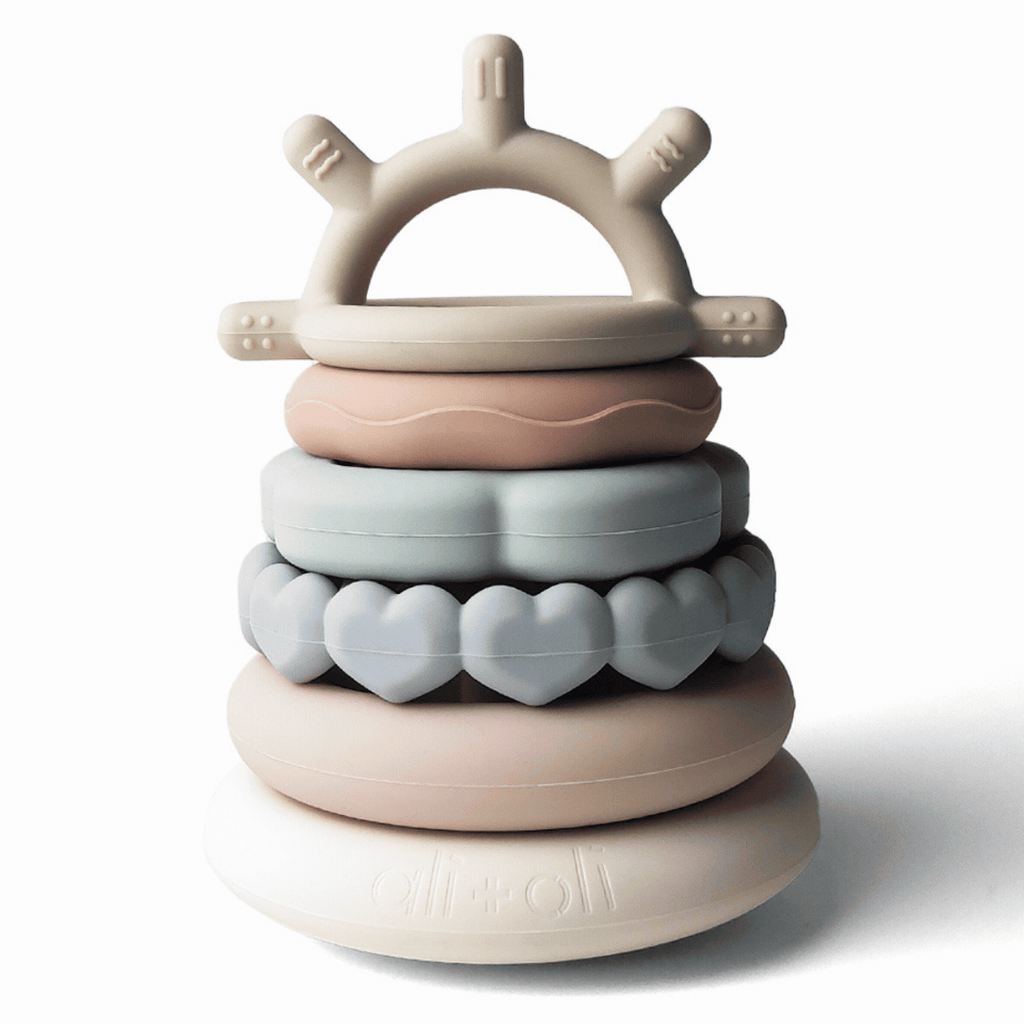 Silicone Stacking Ring Sensory Play Tower