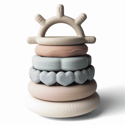 Silicone Stacking Ring Sensory Play Tower