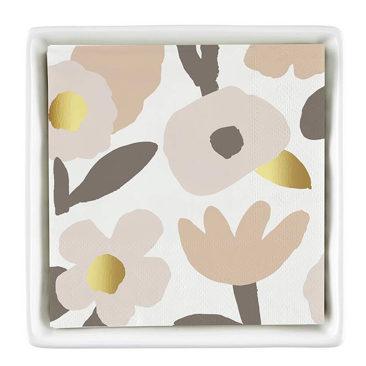 Ceramic Napkin - Flowers