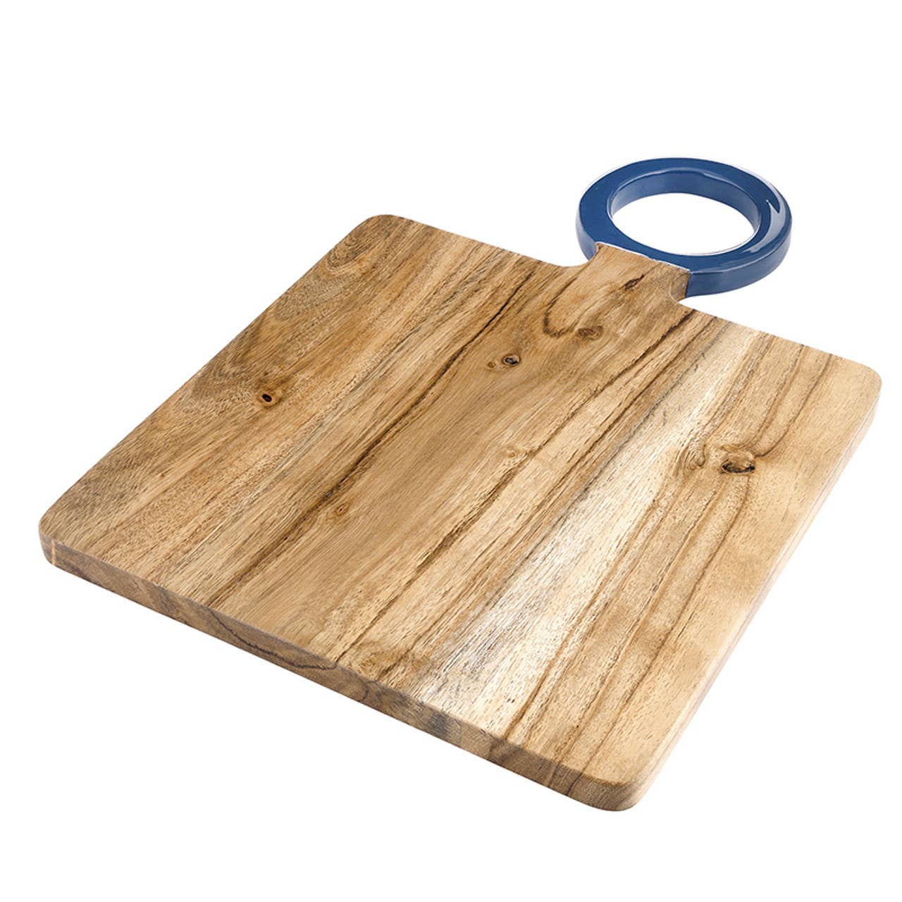 Wood Board with Enamel Handle  - Dusty Blue