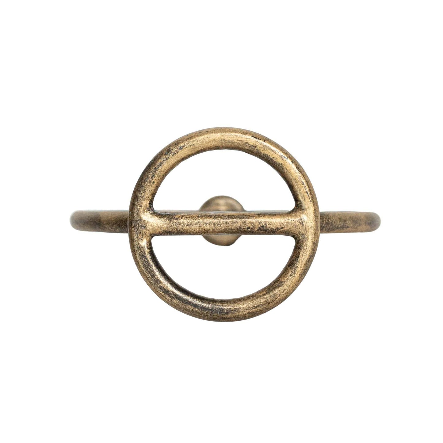 Round Sculpture Taper Candle Holder Metal