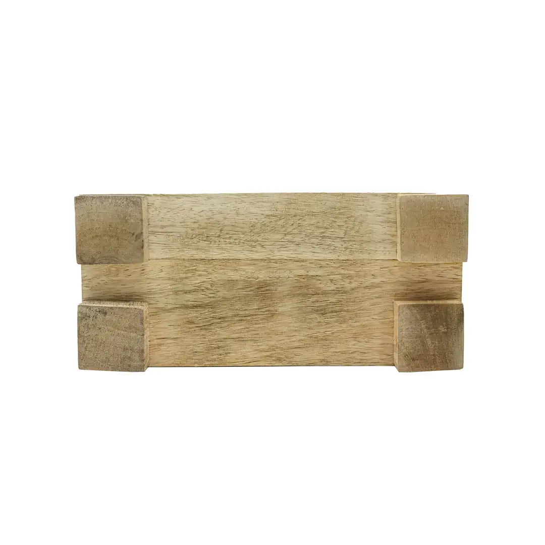 Glass Bud Vase With Wood Tray