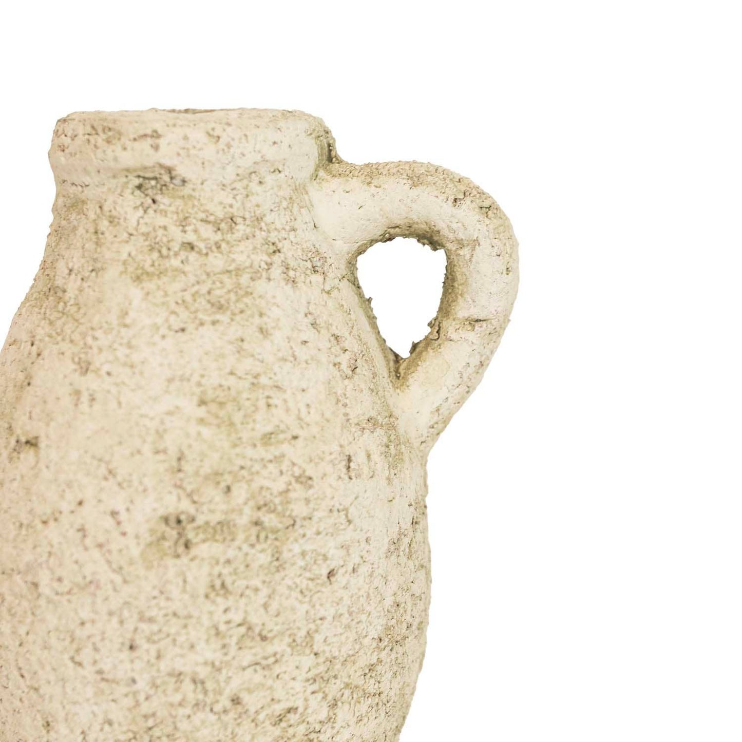 Pitcher Bud Vase Antique White Terracotta