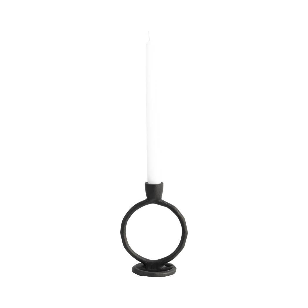 Metal Round Ring Taper Candle Holder