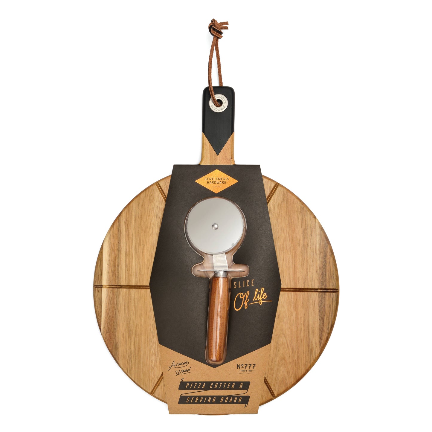 Pizza Board With Pizza Cutter