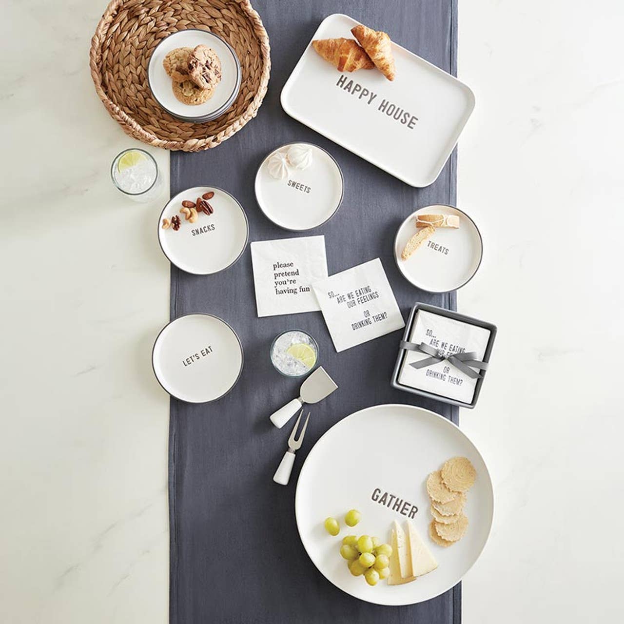 Ceramic Napkin Tray + Napkins - So Are We