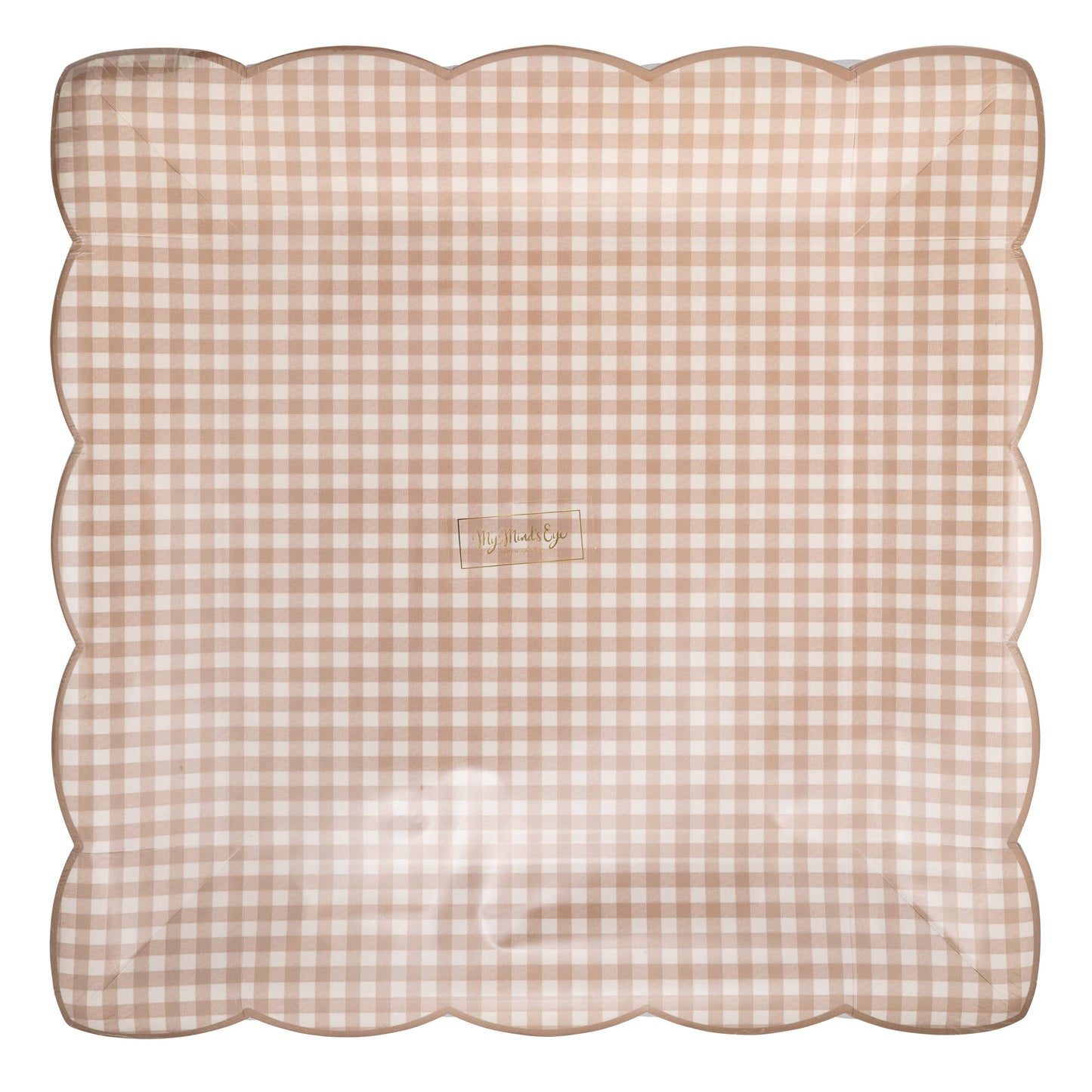 Light Brown Gingham Plate