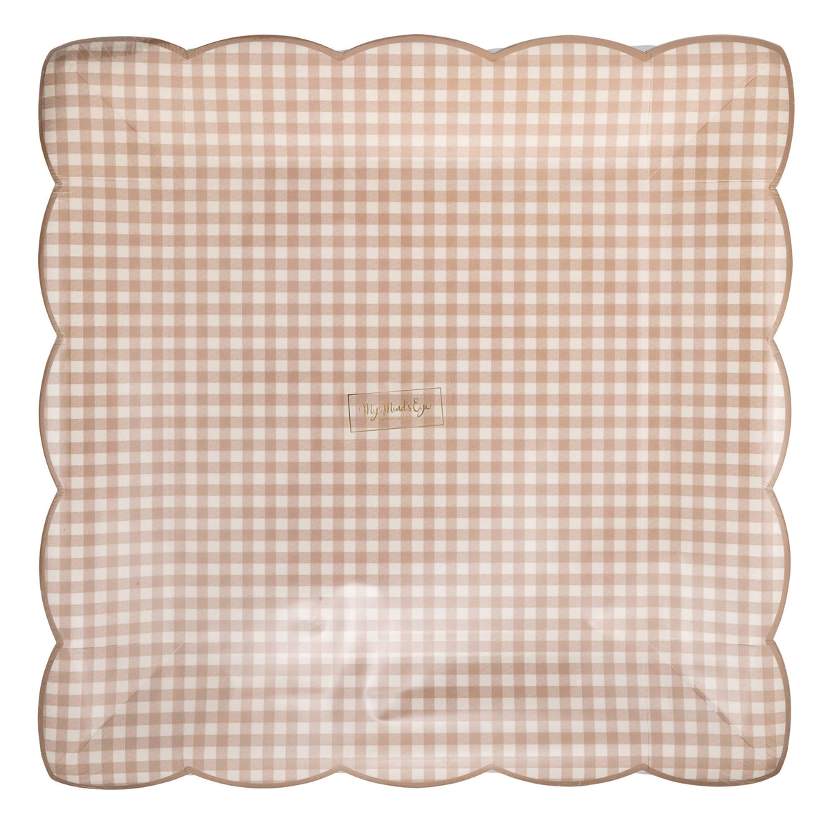 Light Brown Gingham Plate