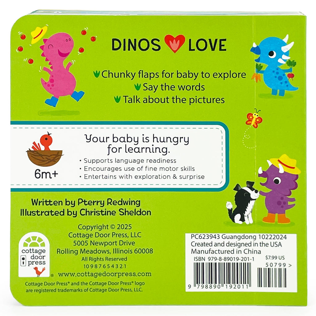 Dinos Love Tractors Farm Lift-a-Flap Board Book