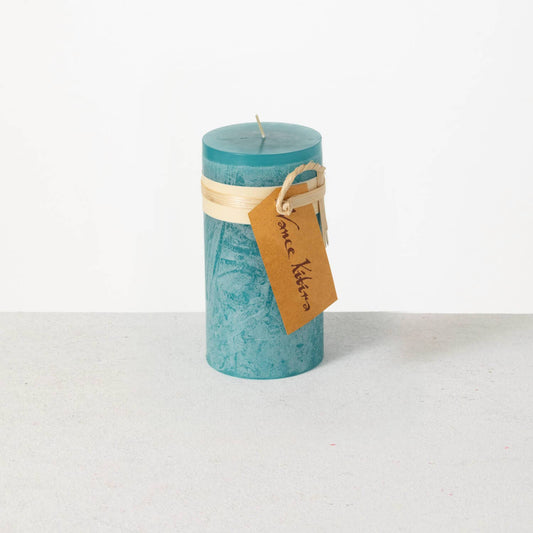 Sea Glass Pillar Candle