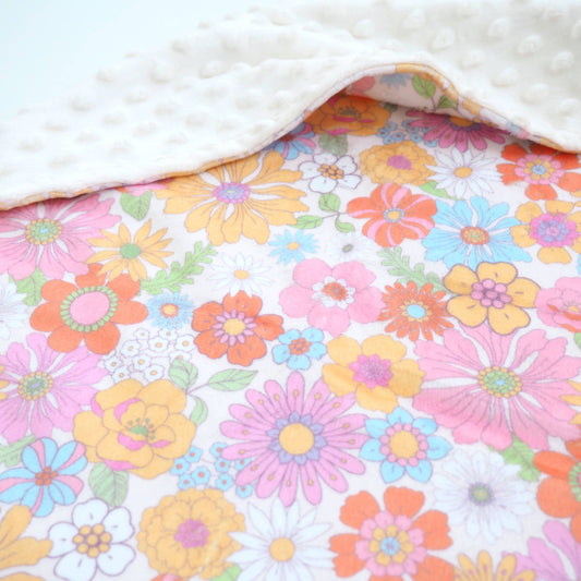 Retro Floral Minky Blanket