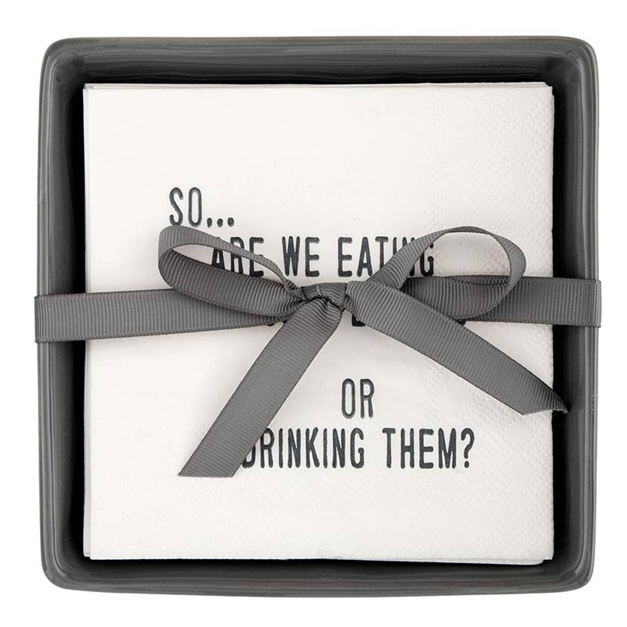 Ceramic Napkin Tray + Napkins - So Are We