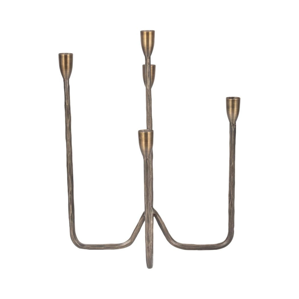 Metal Forged Five-Taper Candle Holder