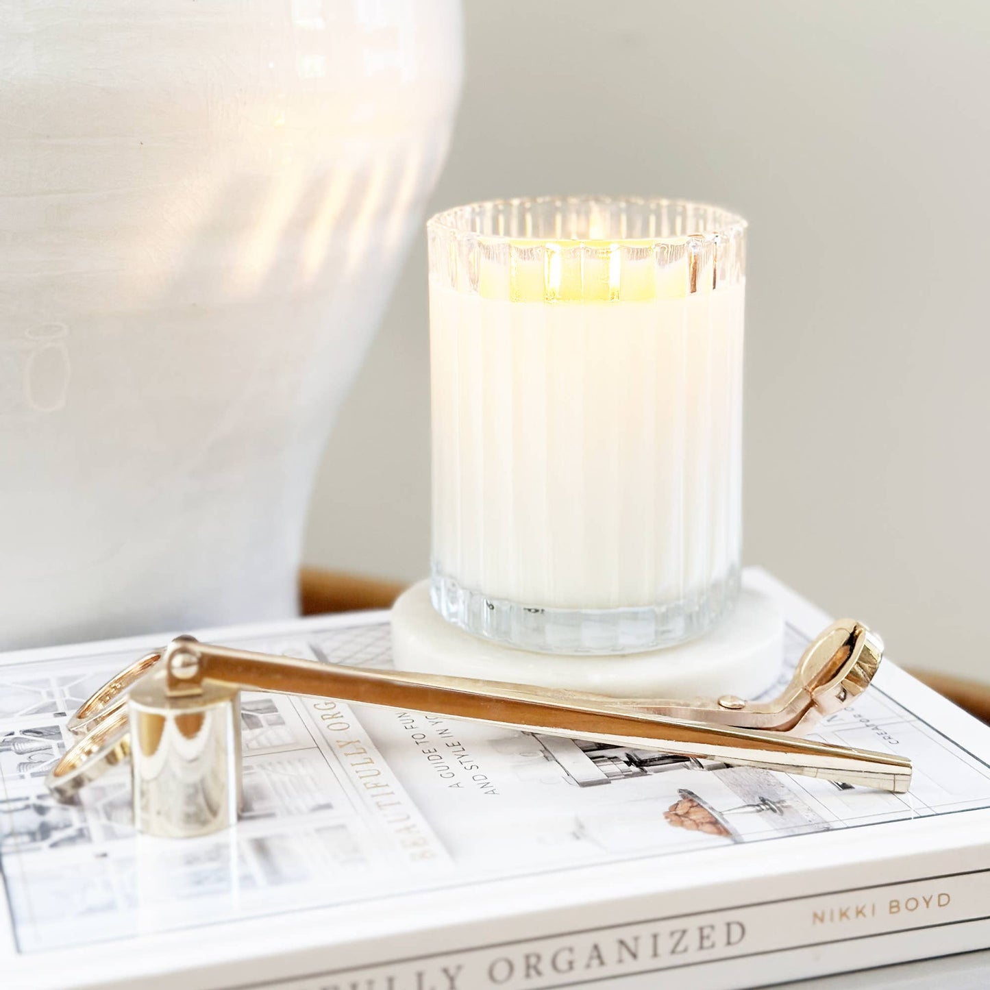 Lemon + Honey Fluted Coconut Wax Candle