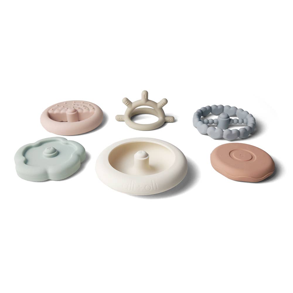 Silicone Stacking Ring Sensory Play Tower