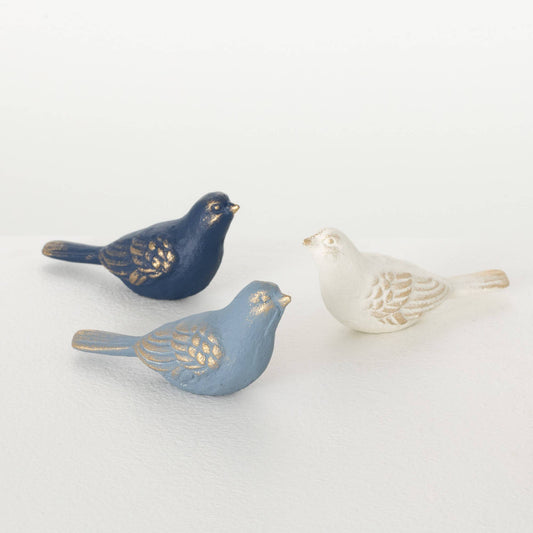 Color-Washed Bird Figurine