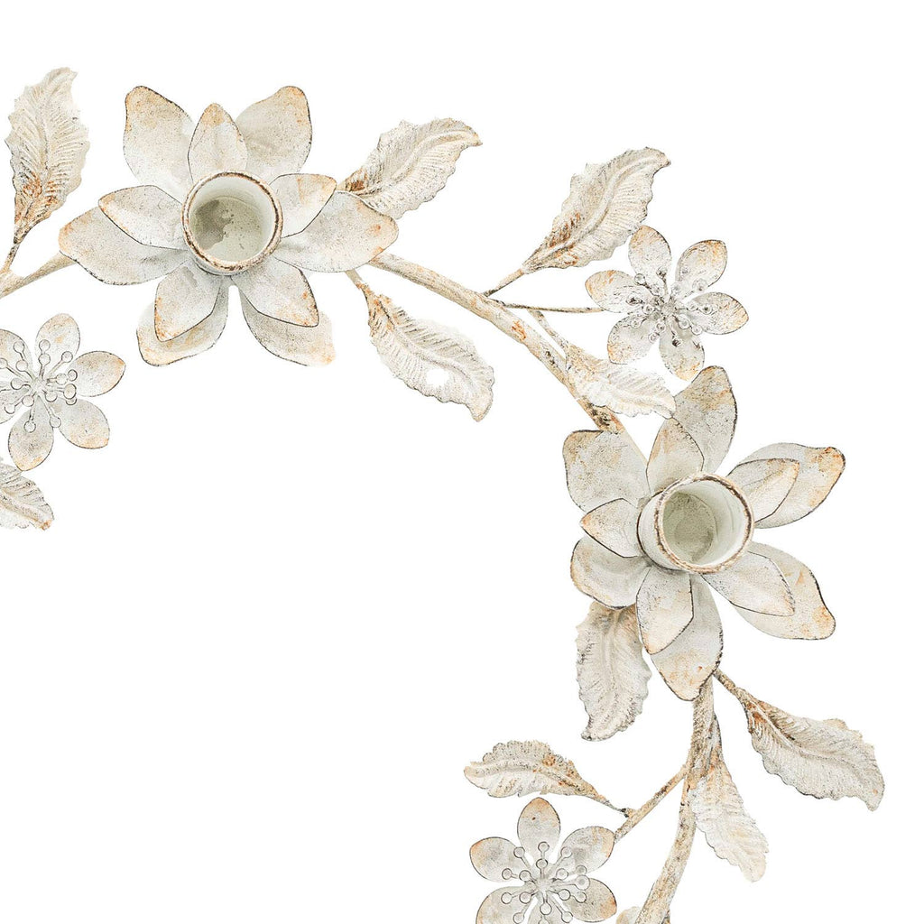 Floral Wreath 5 Taper Candle Holder