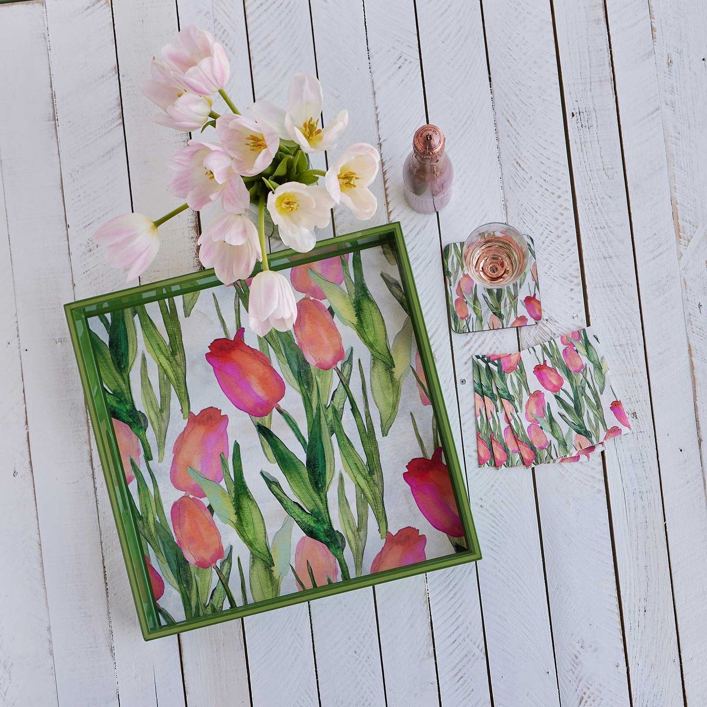 Pink Tulip Napkins