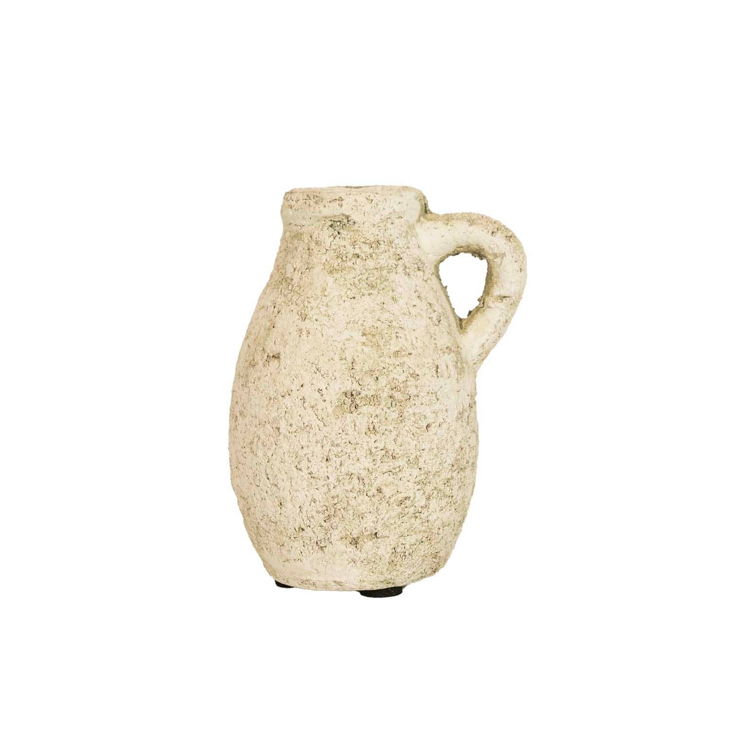 Pitcher Bud Vase Antique White Terracotta
