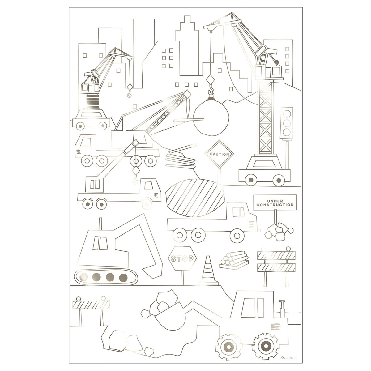 Construction Colouring Posters