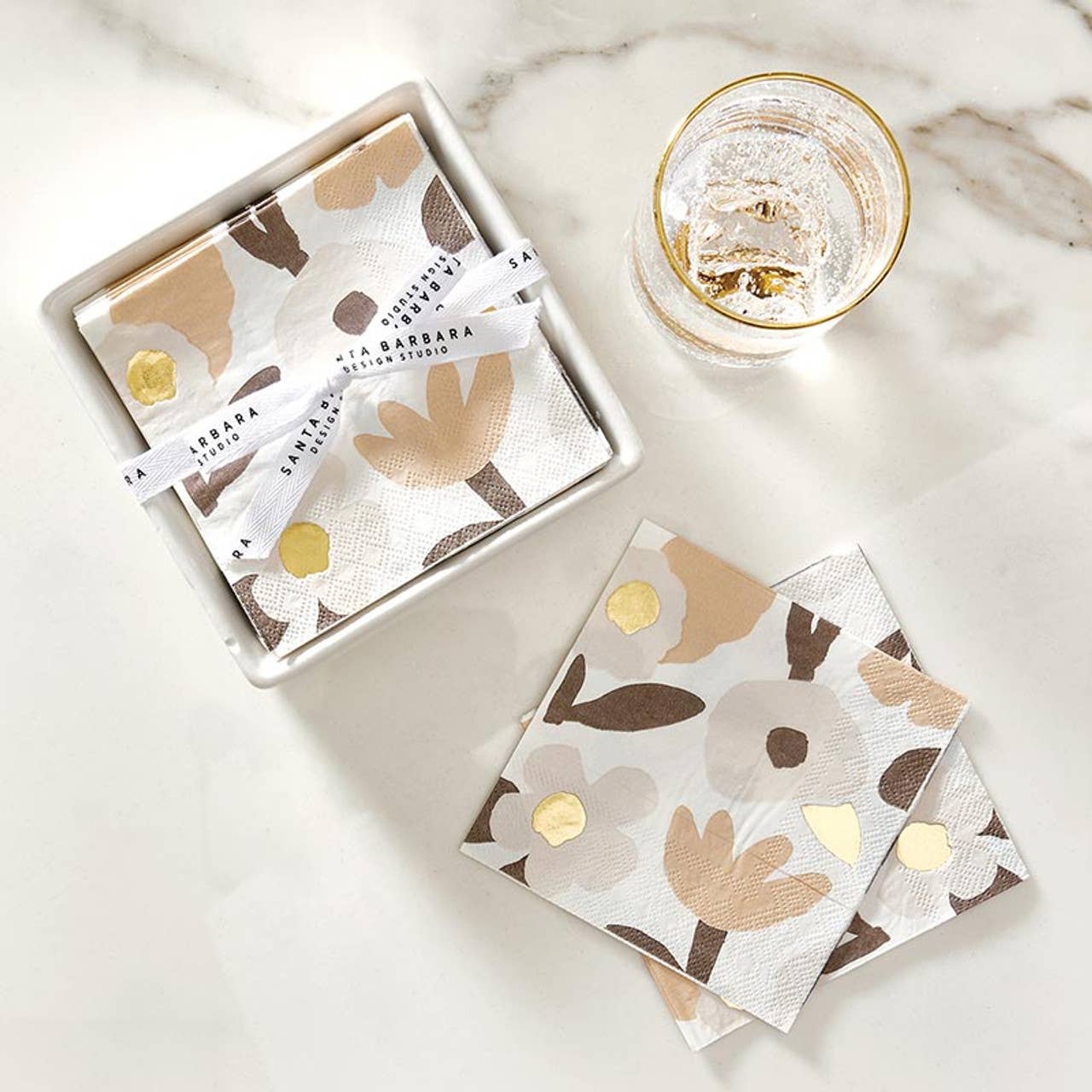 Ceramic Napkin - Flowers